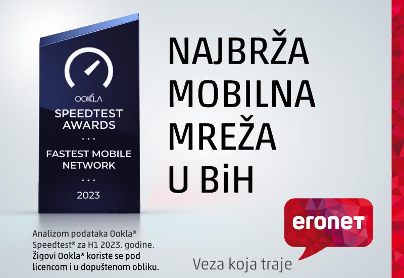 Potvrđeno! ERONET ima najbržu mobilnu mrežu u Bosni i Hercegovini!